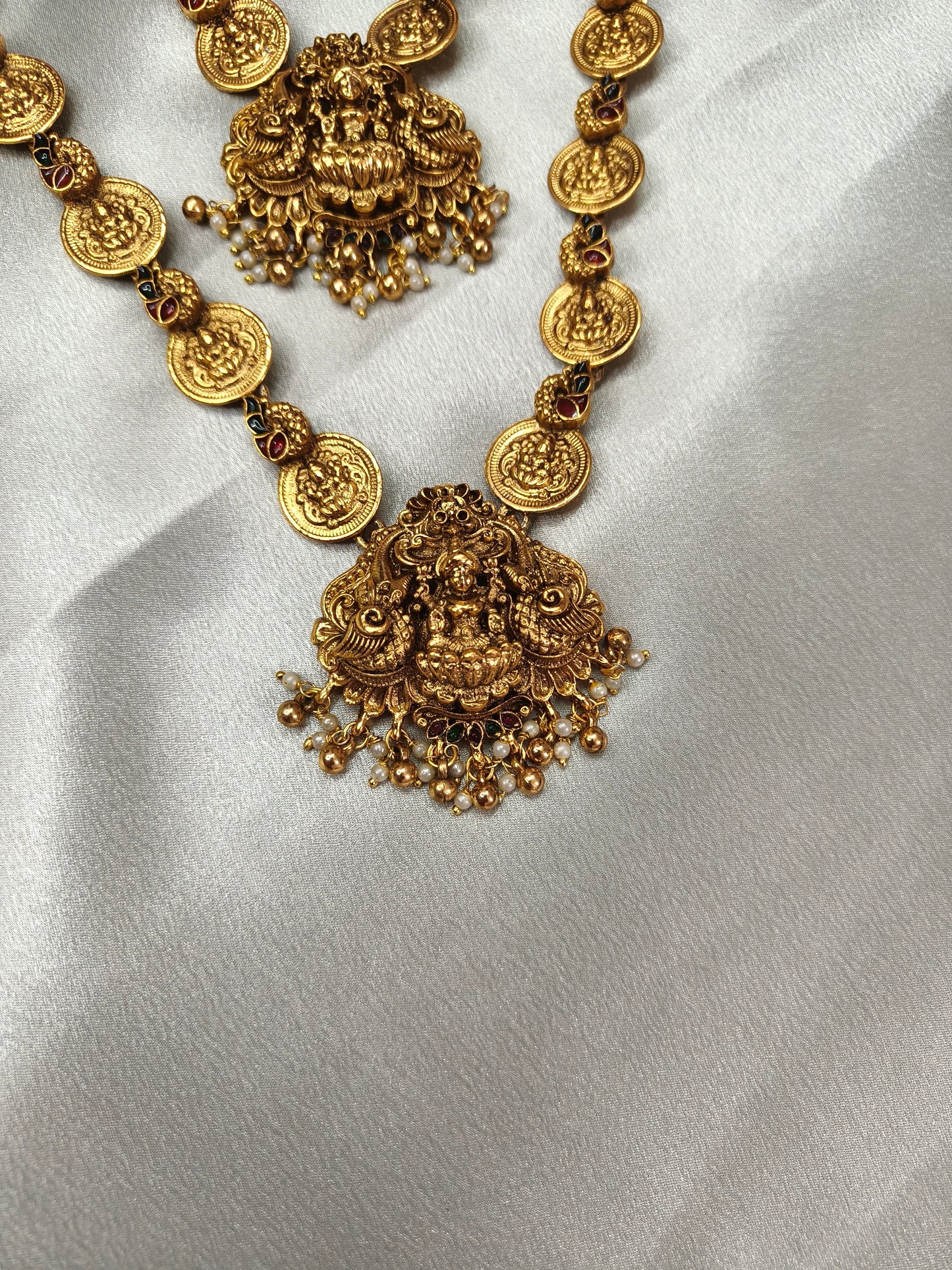 Lakshmi Coin enamel Semi bridal Set