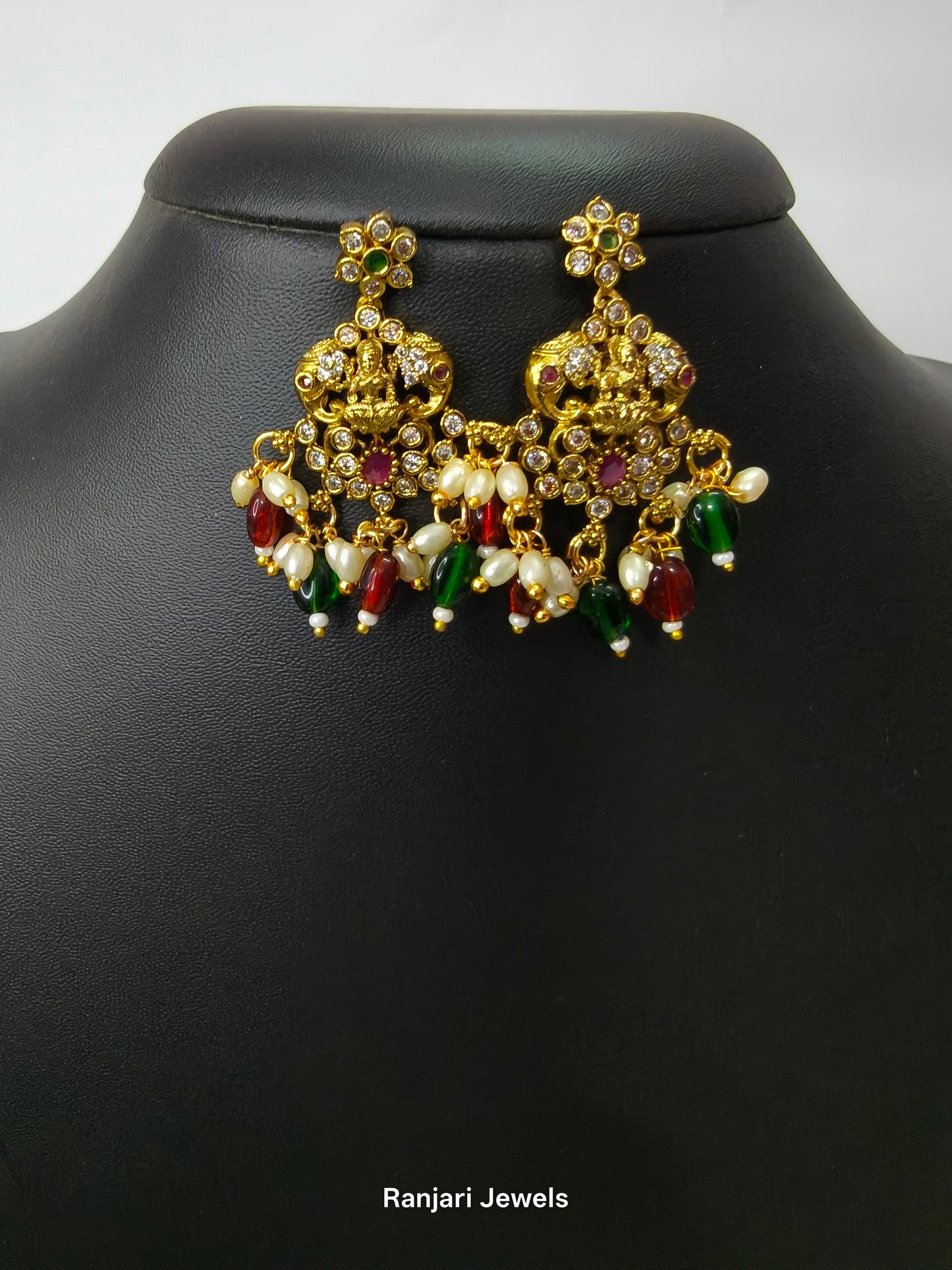 Padmika - Laxmi Floral Kemp Necklace Multi colour Hangings