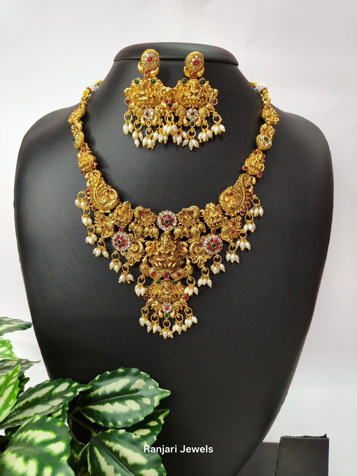 Padmavathi – Grand Lakshmi Temple Necklace Set