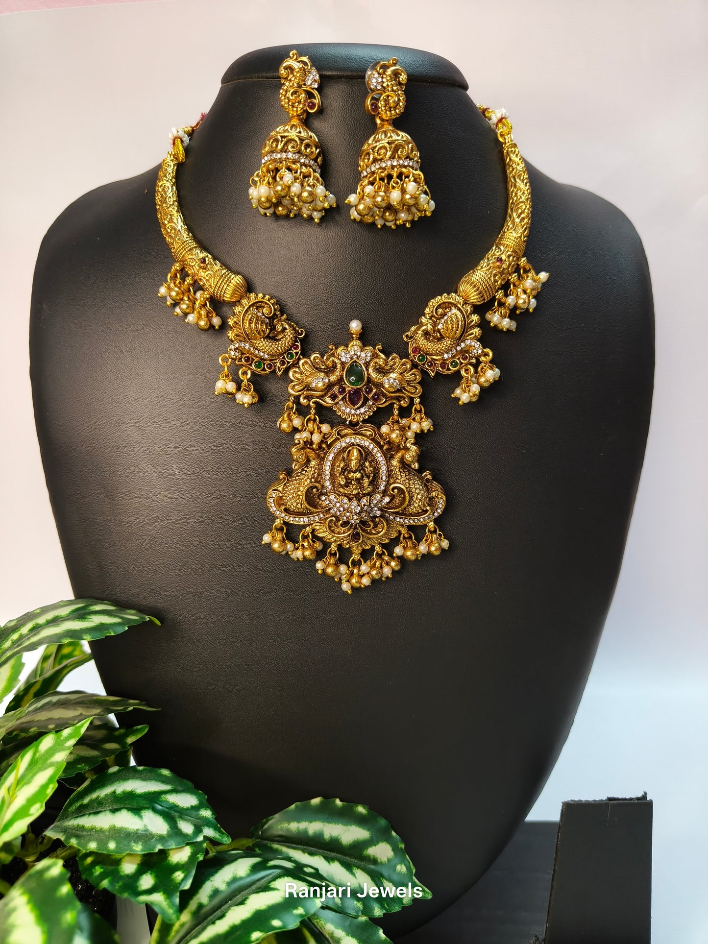 Amruthika – Lakshmi Temple Bridal Necklace Set