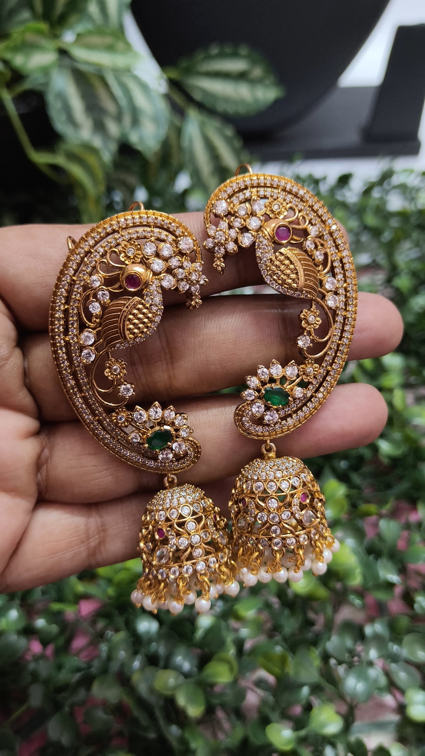 Kushboo Ma’am Inspired Statement Peacock Earcuff