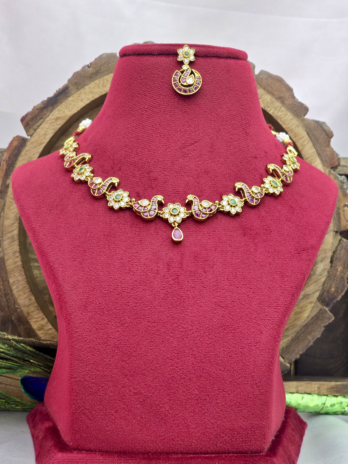 Mayura Kemp AD Necklace Set