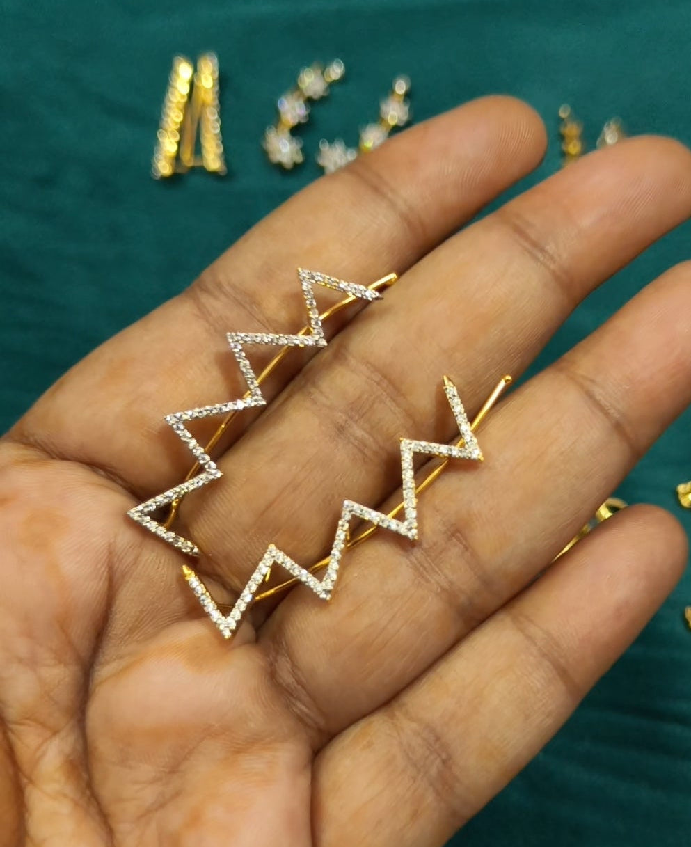 Shweta – Diamond Replica Bluetooth Style CZ Earrings V21