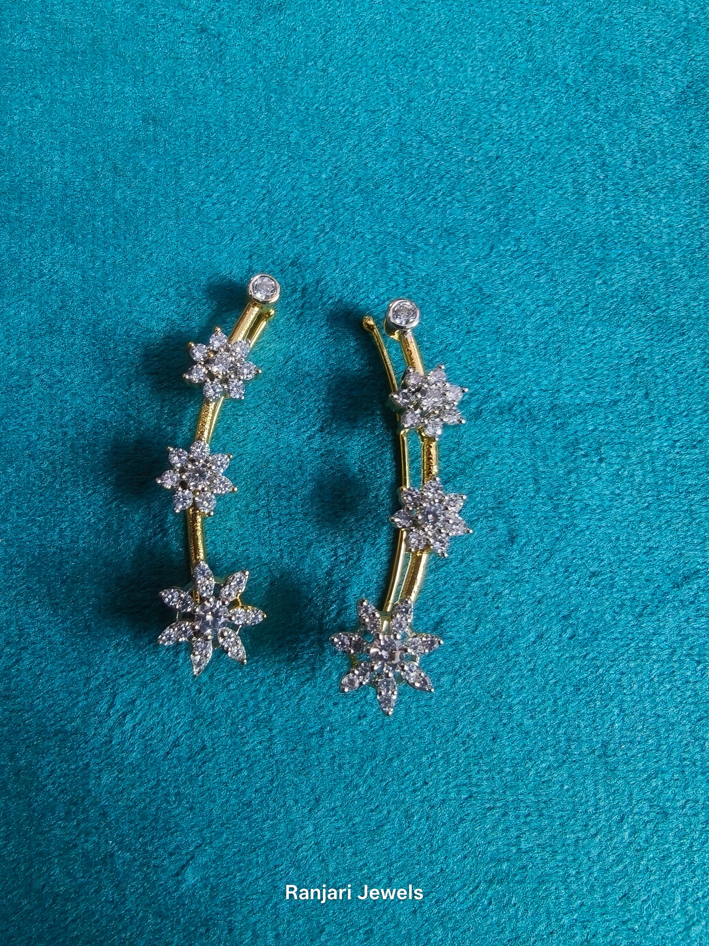 Shweta – Diamond Replica Bluetooth Style CZ Earrings V16