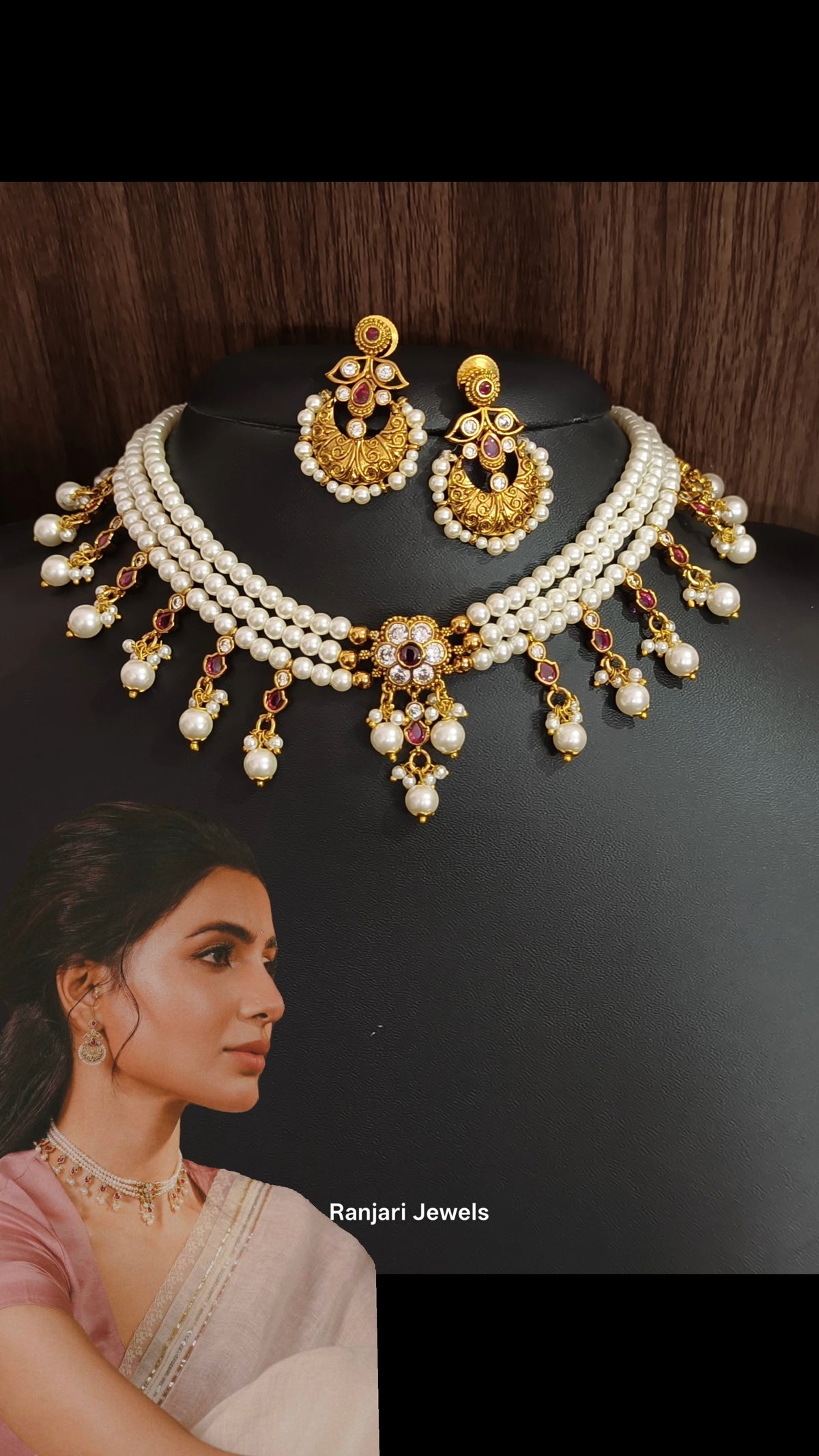 Samantha Inspired Pearl Choker set