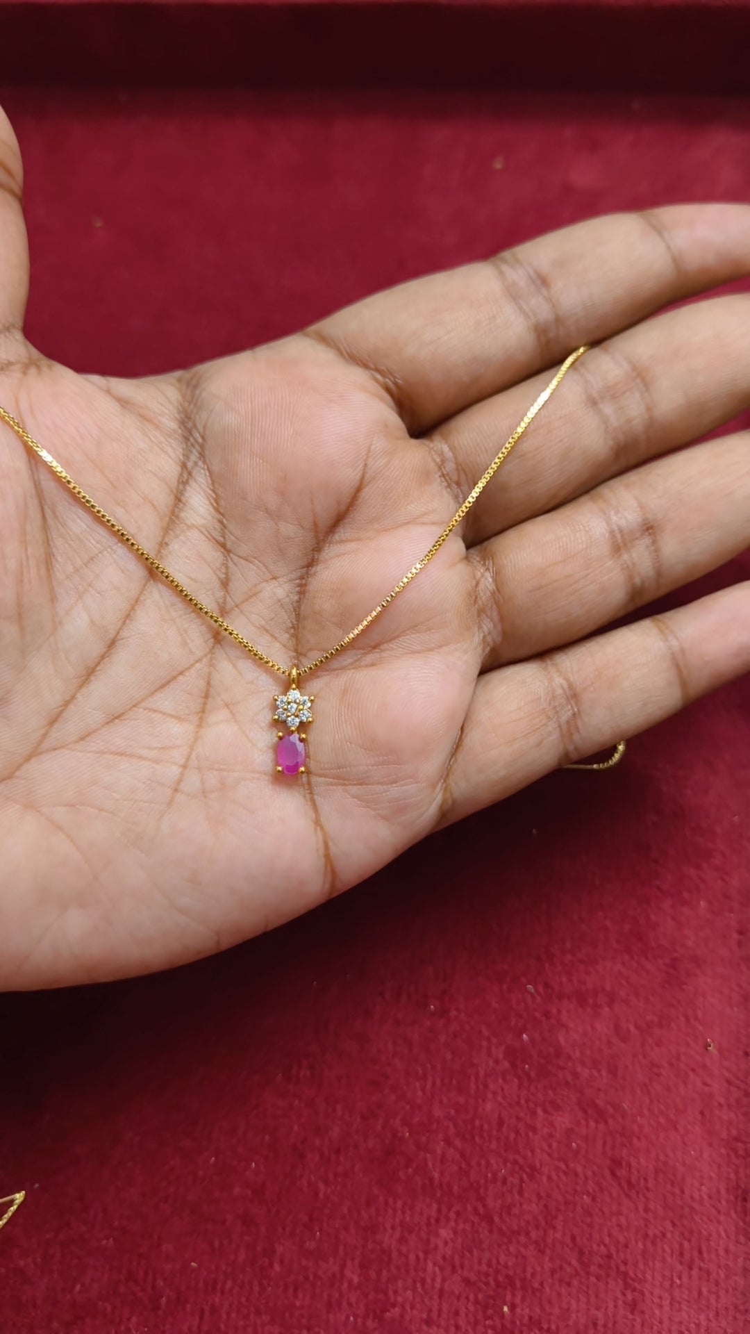 Antitarnish adjustable chain with AD pendant V14
