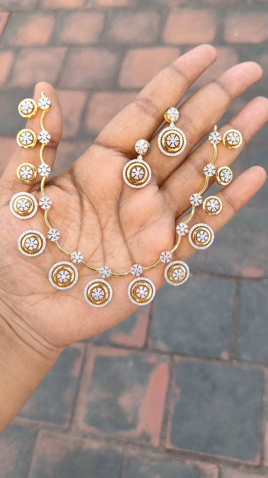 Vanathi - Premium Diamond Replica Necklace set