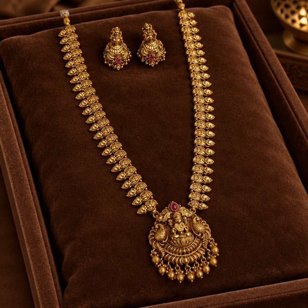 Vaidehi - Lakshmi Temple Haaram set