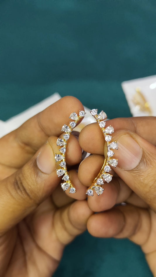Shweta – Diamond Replica Bluetooth Style CZ Earrings V25