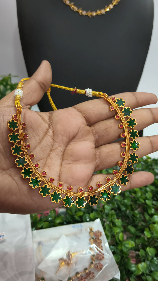 Malar - Flower Motif Necklace