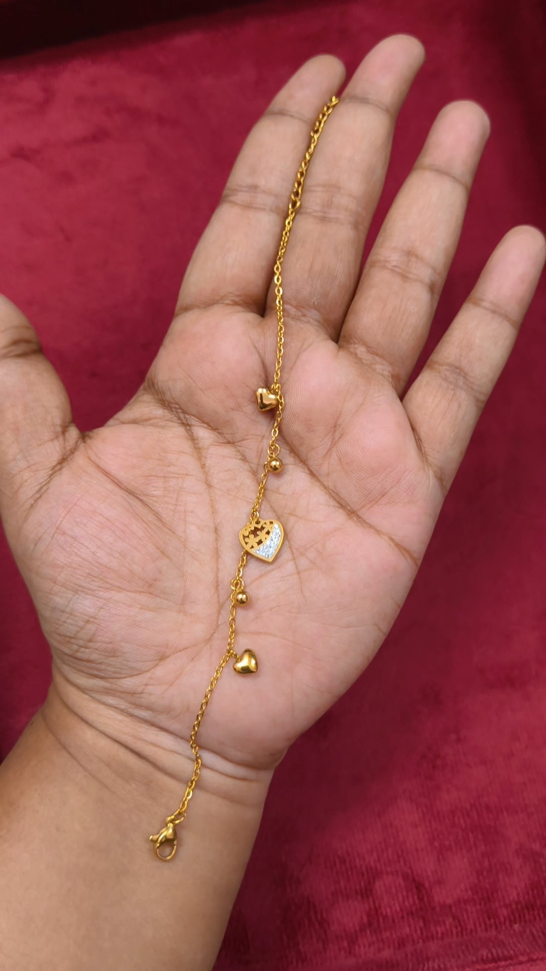 Iyal - Heart Antitarnish chain bracelet