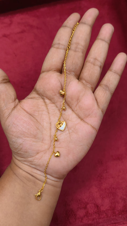 Iyal - Heart Antitarnish chain bracelet