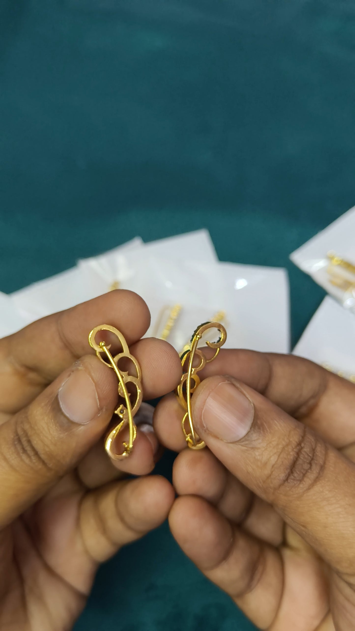 Shweta – Diamond Replica Bluetooth Style CZ Earrings V26