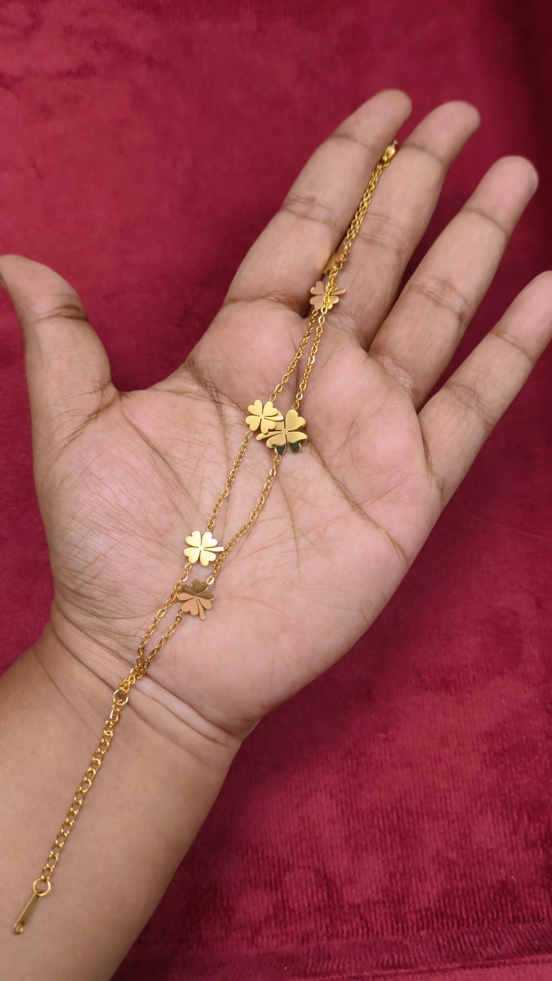 Iyal - Floral Antitarnish chain bracelet