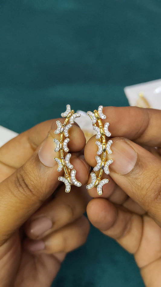 Shweta – Diamond Replica Bluetooth Style CZ Earrings V30