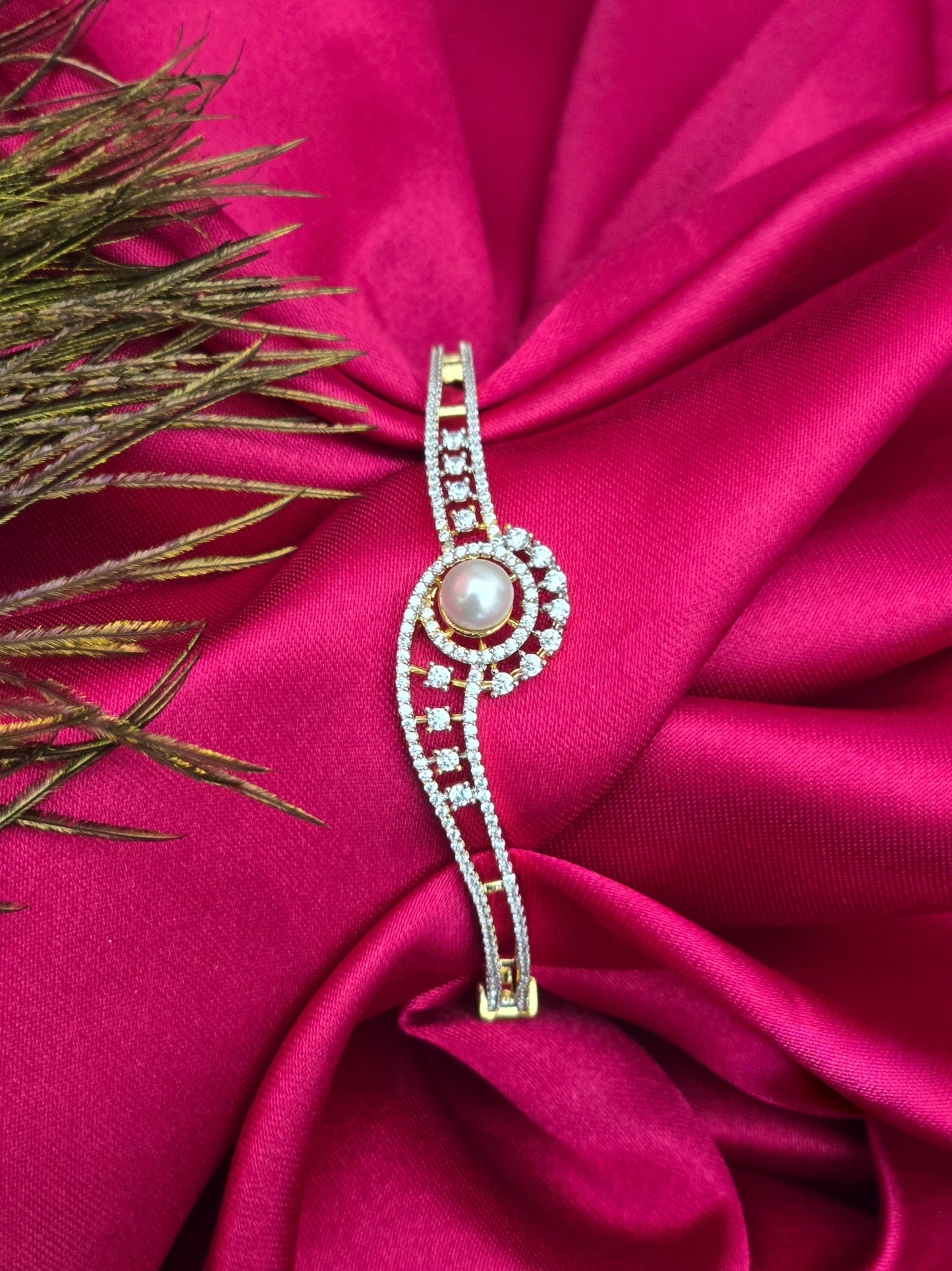 Iniya - Premium CZ American Diamond Bracelet (Size 2.4 & 2.6) V8