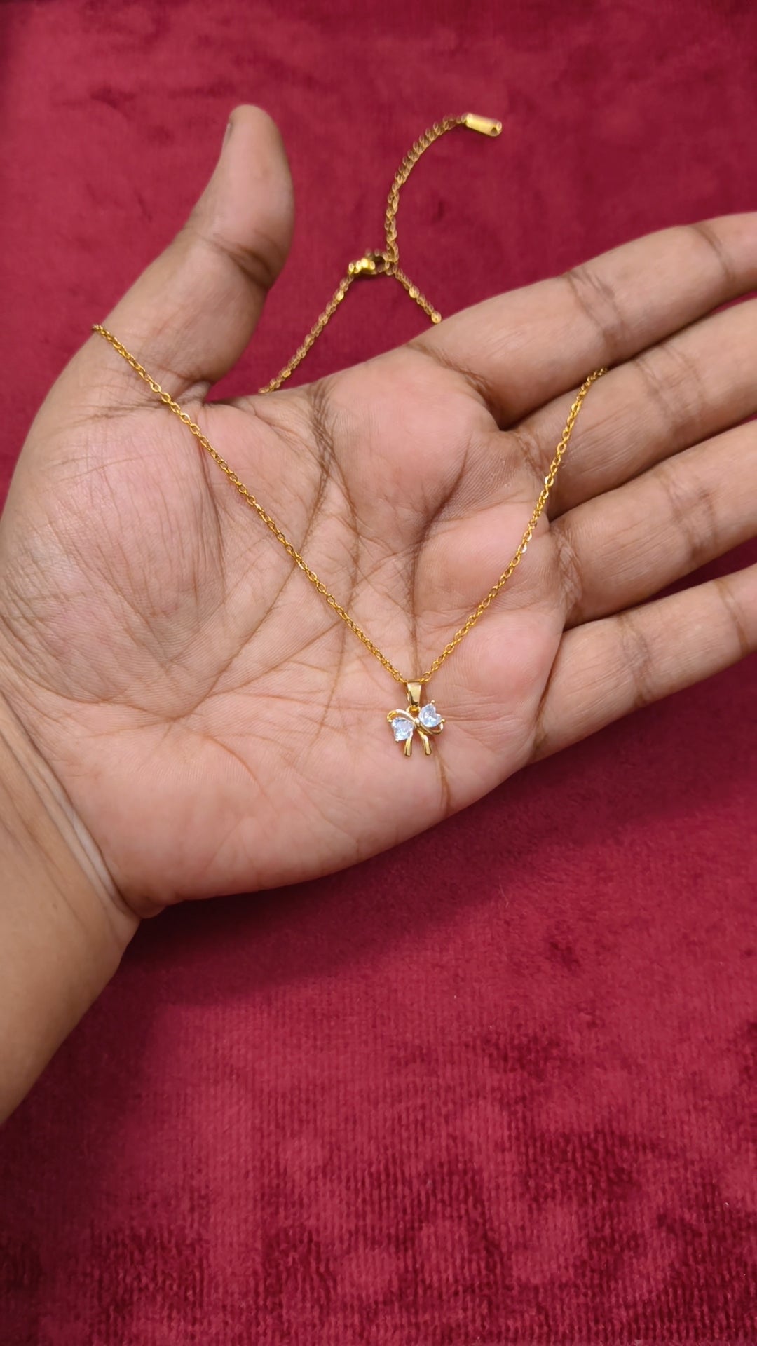 Prema - Bow sparkle Antitarnish Chain