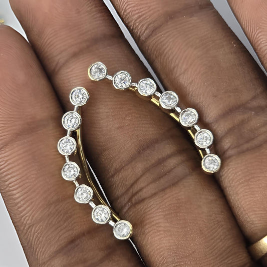 Shweta – Floral Bluetooth Style CZ Earrings V1