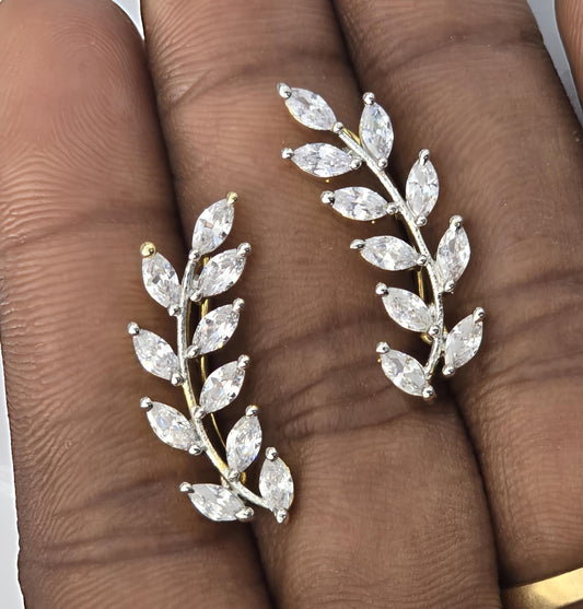 Shweta – Floral Bluetooth Style CZ Earrings V4