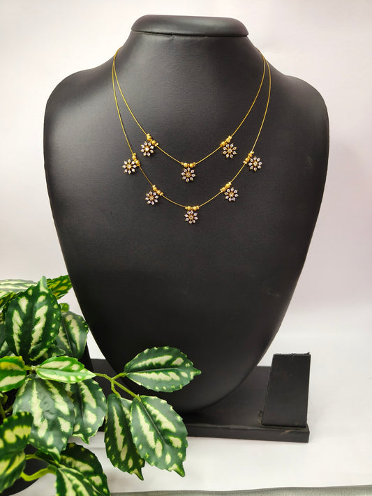 Nakshatra Double Layered Invisible Necklace