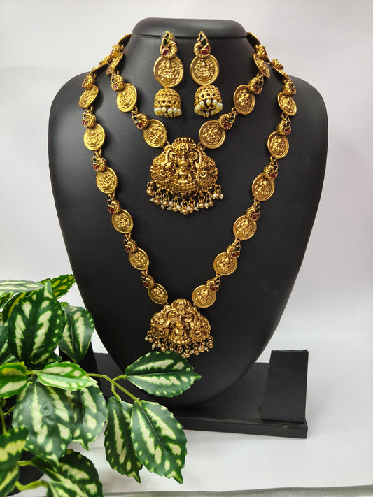 Lakshmi Coin enamel Semi bridal Set