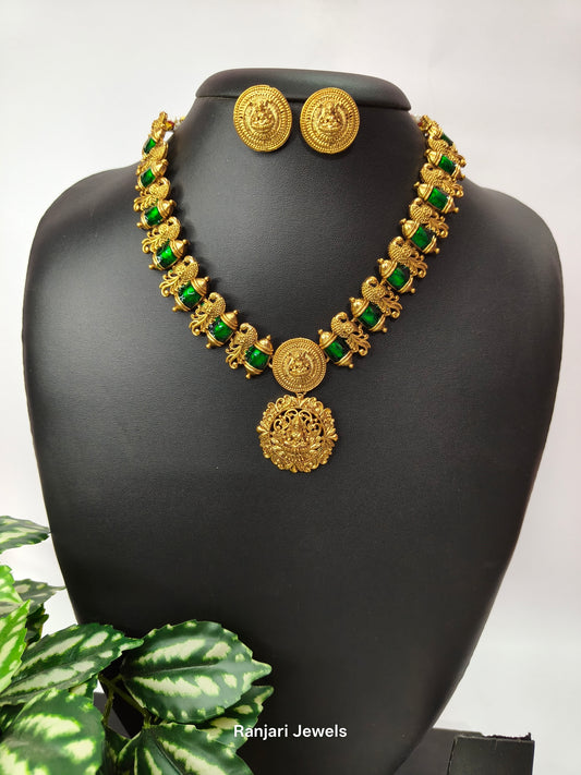 Laxmi Peacock Enamel Neckset