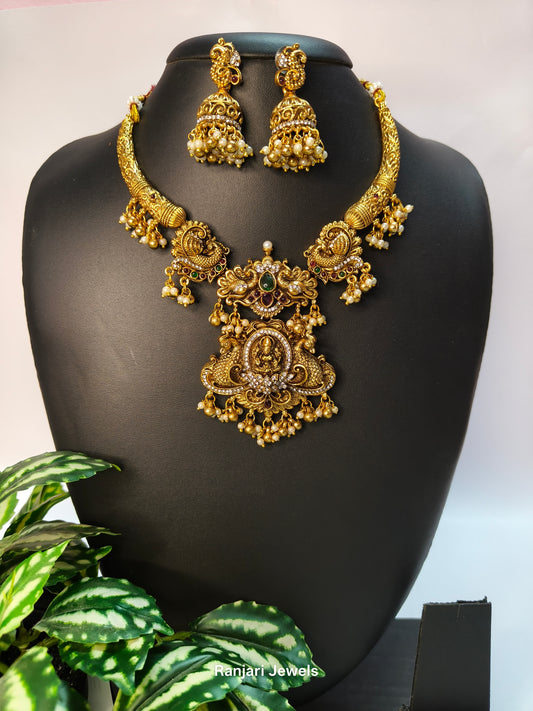 Amruthika – Lakshmi Temple Bridal Necklace Set