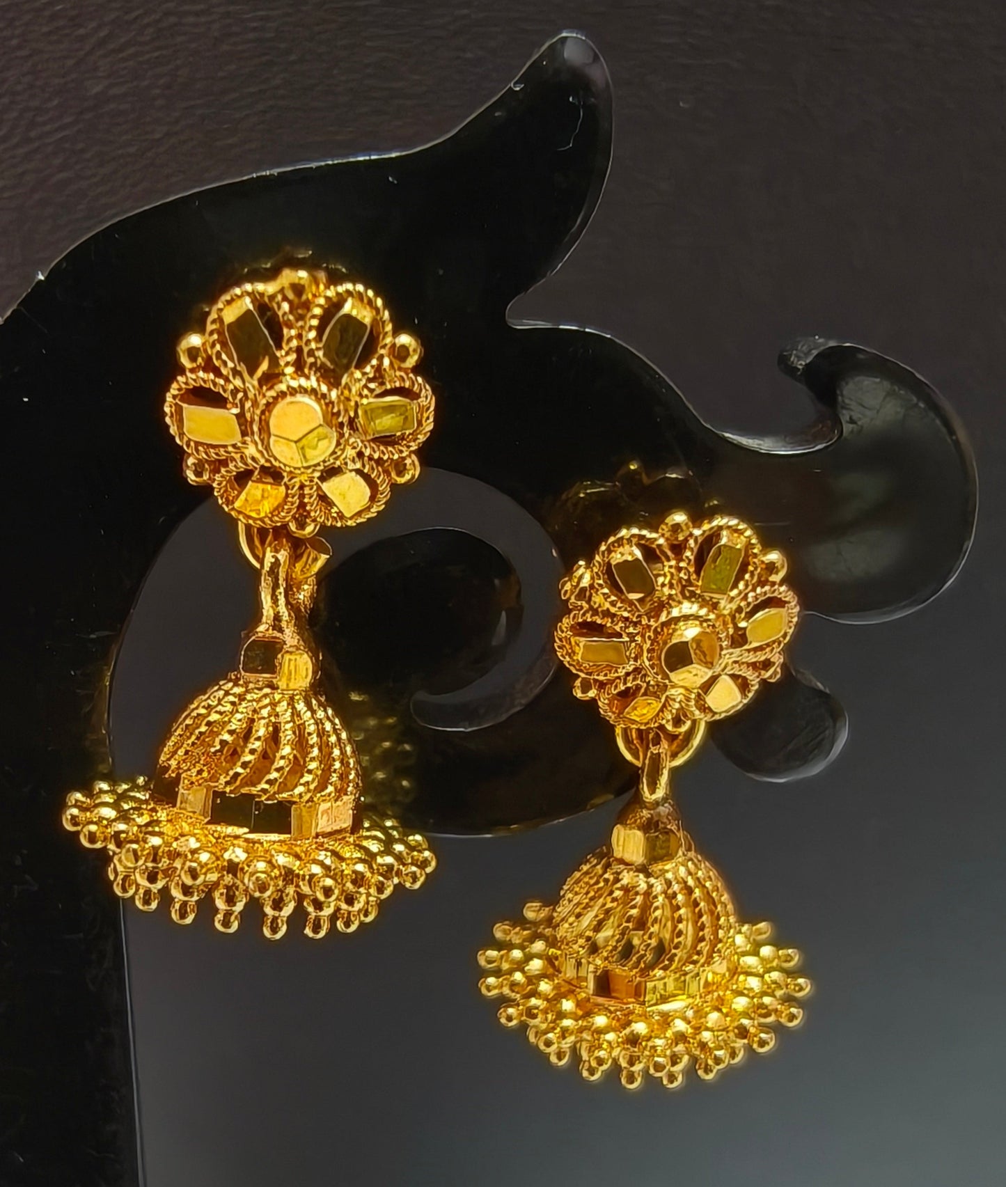Kalyani – Traditional Gold Replica Impon Jhumka | 6 Months Warranty Included