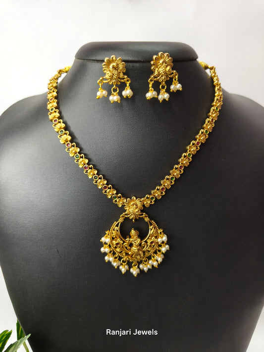 Krishna Floral Kemp Necklace Set