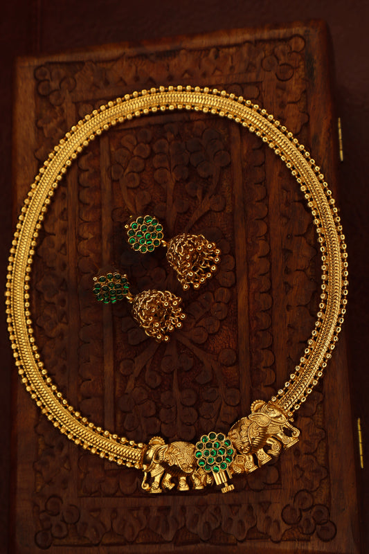 Vedha - Vintage screw type openable Hasli (Green)
