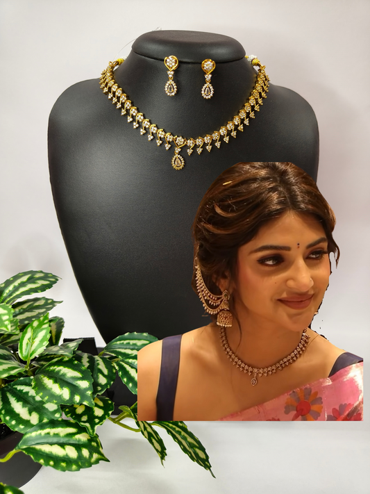 Actress SreeLeela inspired AD Party wear Neckset