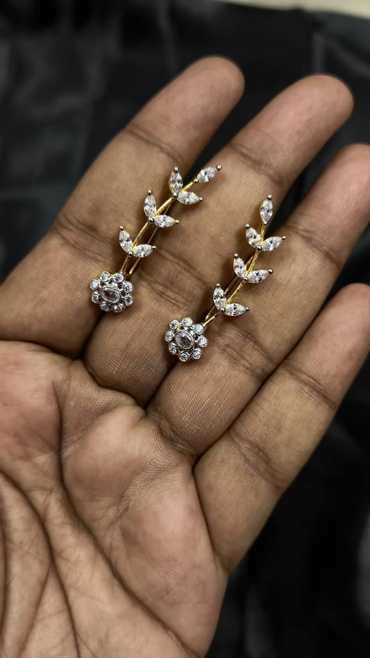 Shweta – Diamond Replica Bluetooth Style CZ Earrings V12