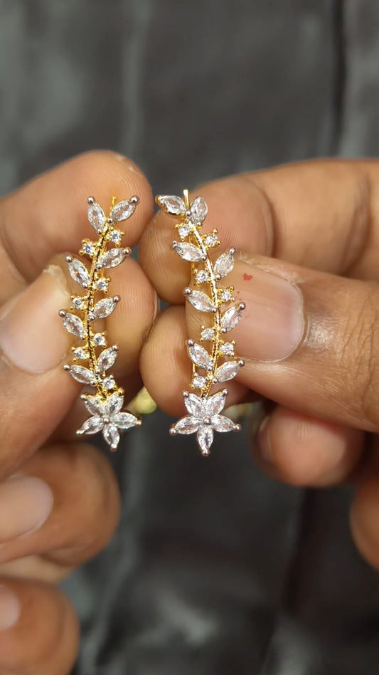 Shweta – Diamond Replica Bluetooth Style CZ Earrings V7