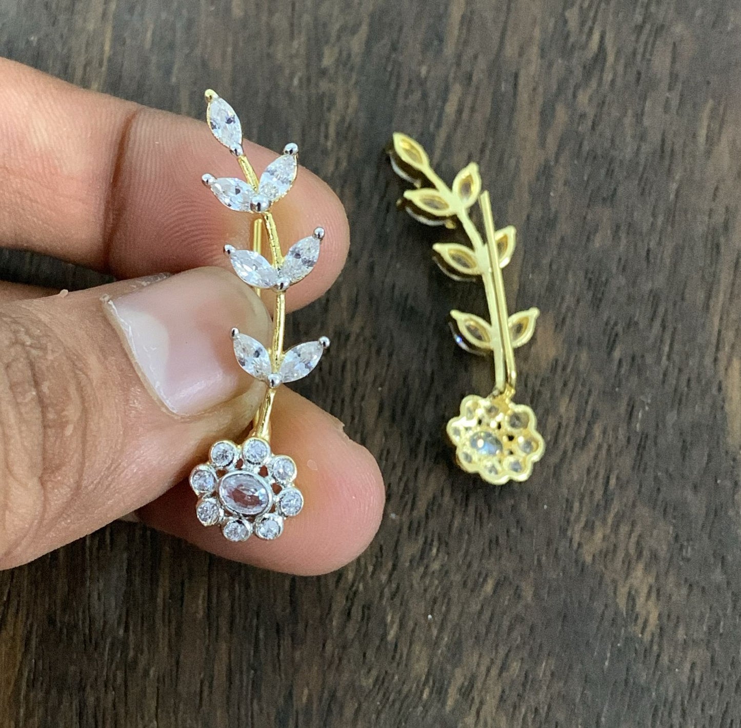 Shweta – Diamond Replica Bluetooth Style CZ Earrings V12