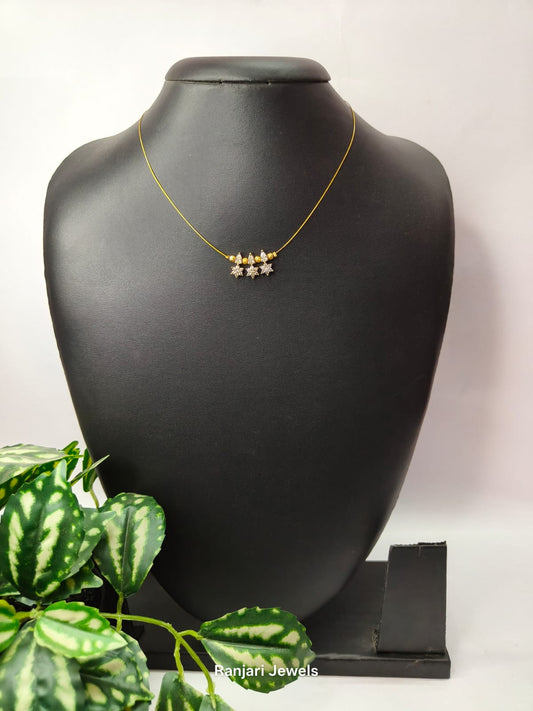 Nakshatra – Triple Star Invisible Chain Necklace