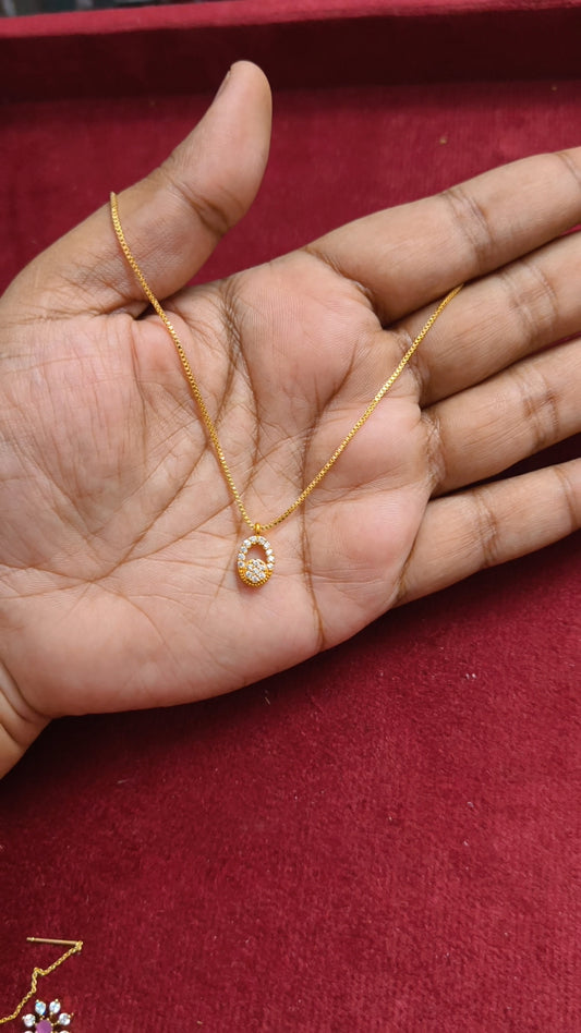 Antitarnish adjustable chain with AD pendant V11