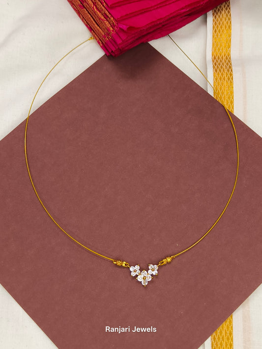 Minimal Flower AD invisible Necklace V2