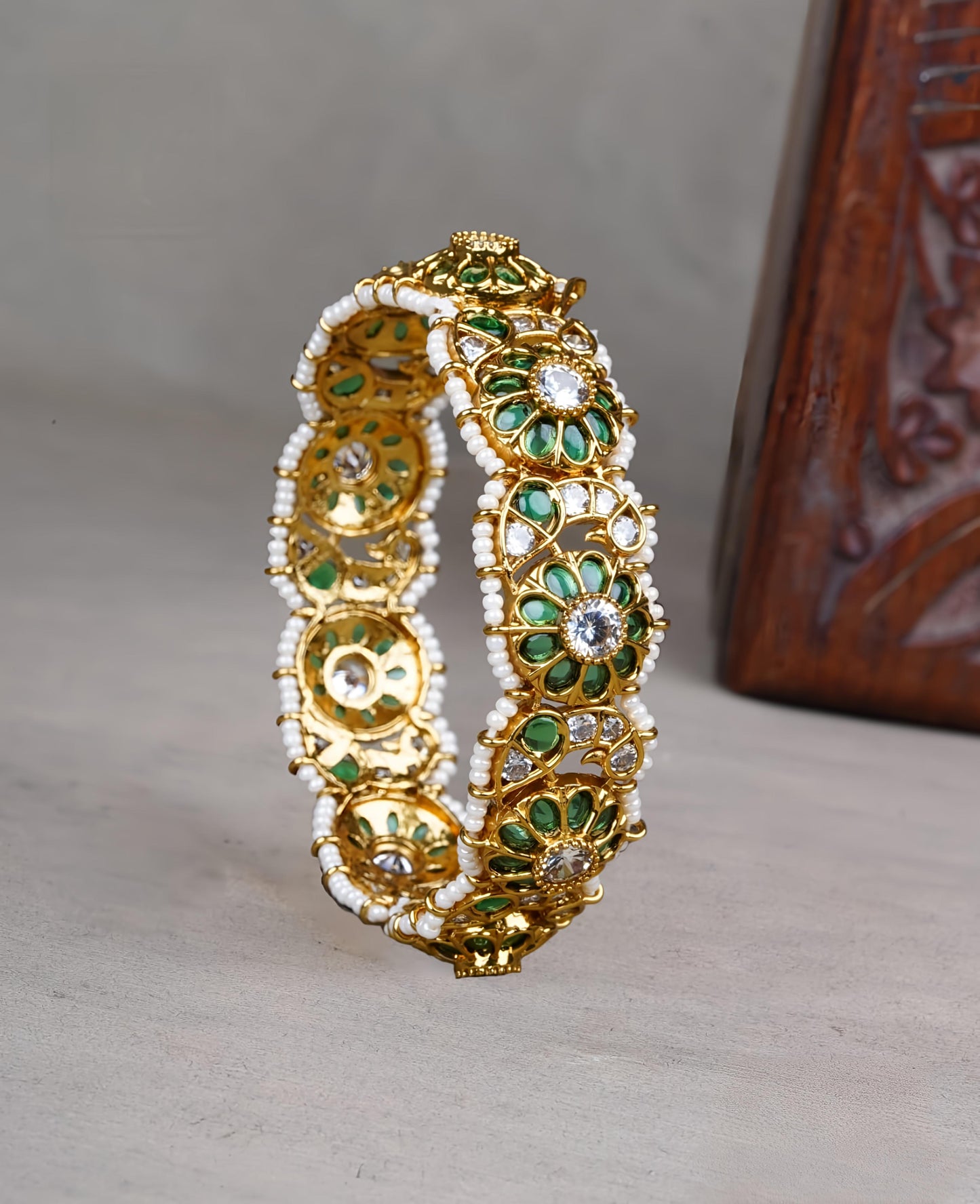 Premium Kemp Kada Bangle Bracelet - Green (Fit Size 2.6, 2.8, 2.10)
