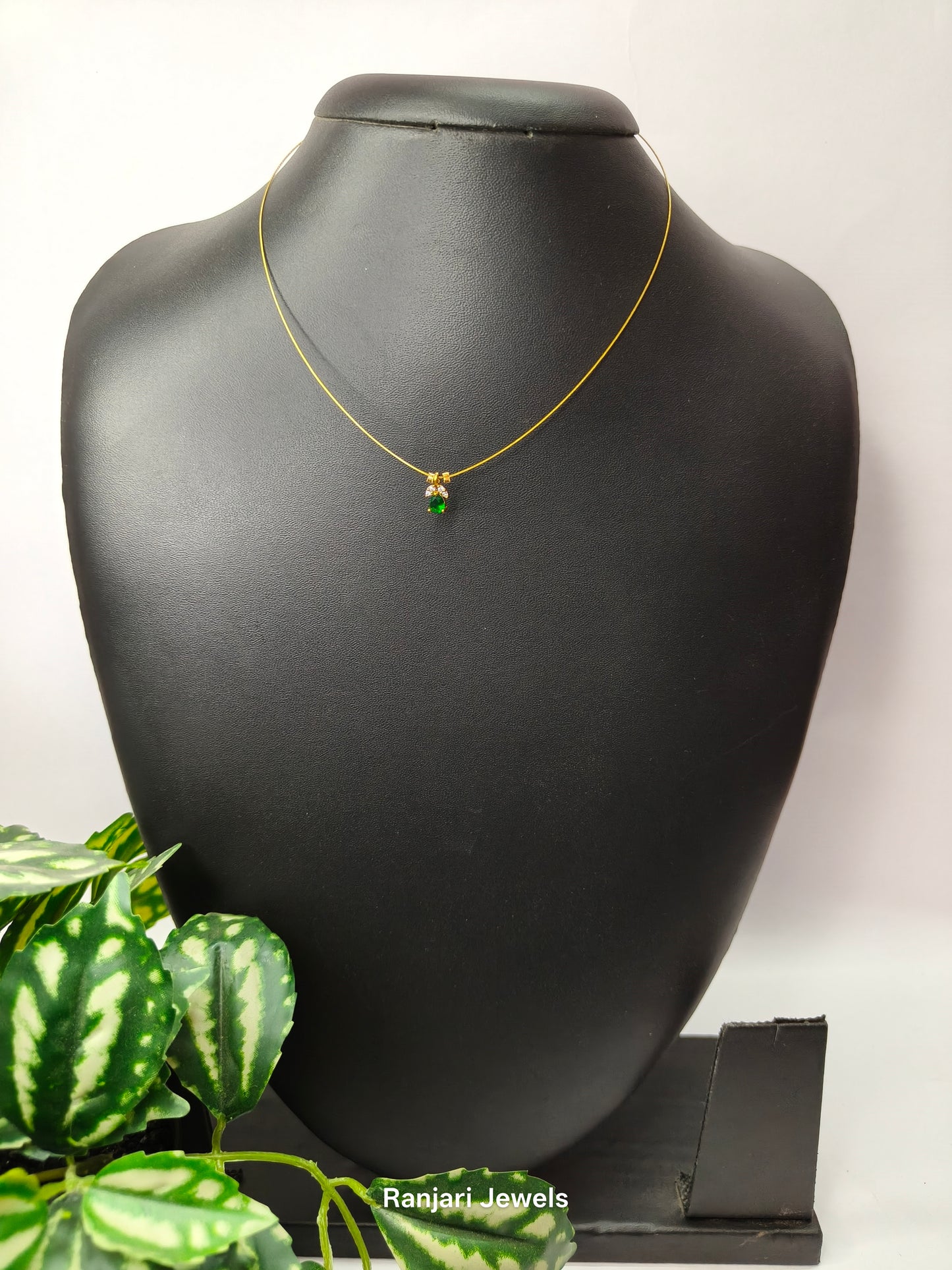 Single AD stone invisible Necklace