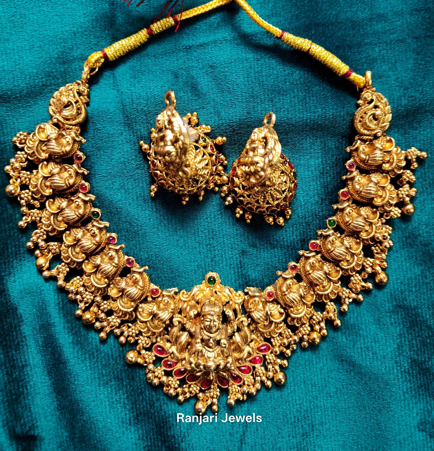 Rubini - Lakshmi Peacock Necklace set