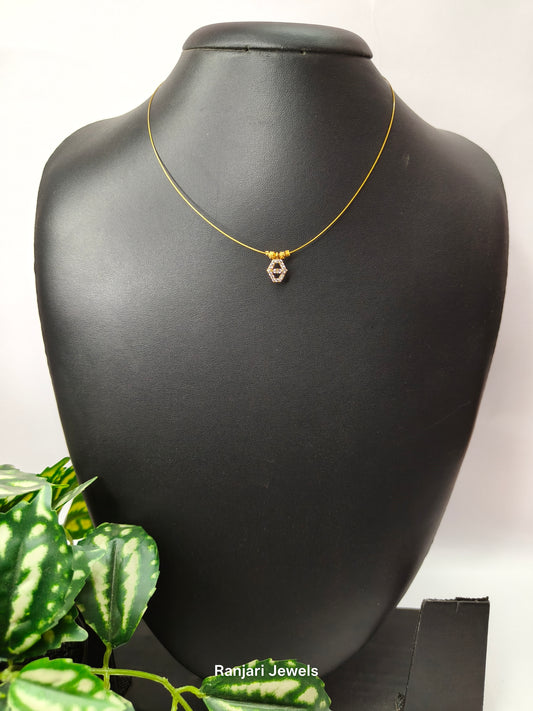 Minimal American Diamond Invisible Necklace
