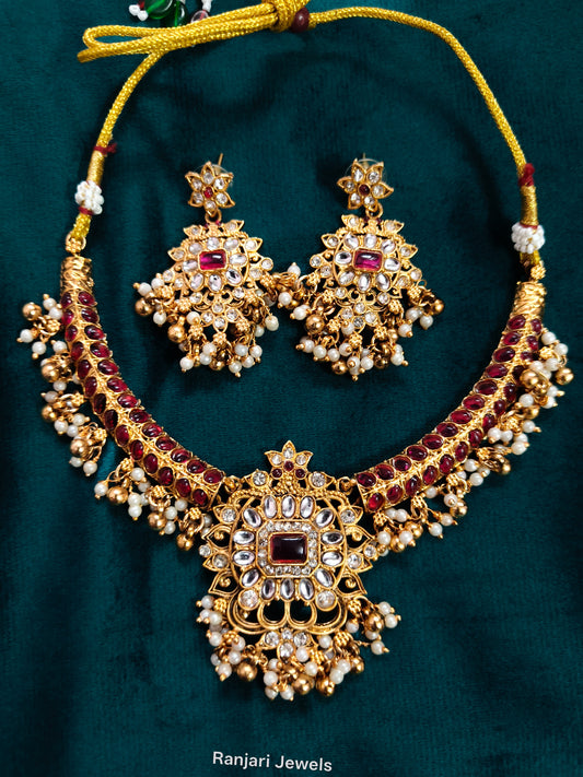Tamizh - Short Necklace set (Celebrity inspired style)