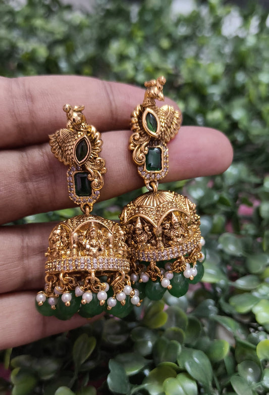 Premium 3D Nakshi Jhumka V2- Green