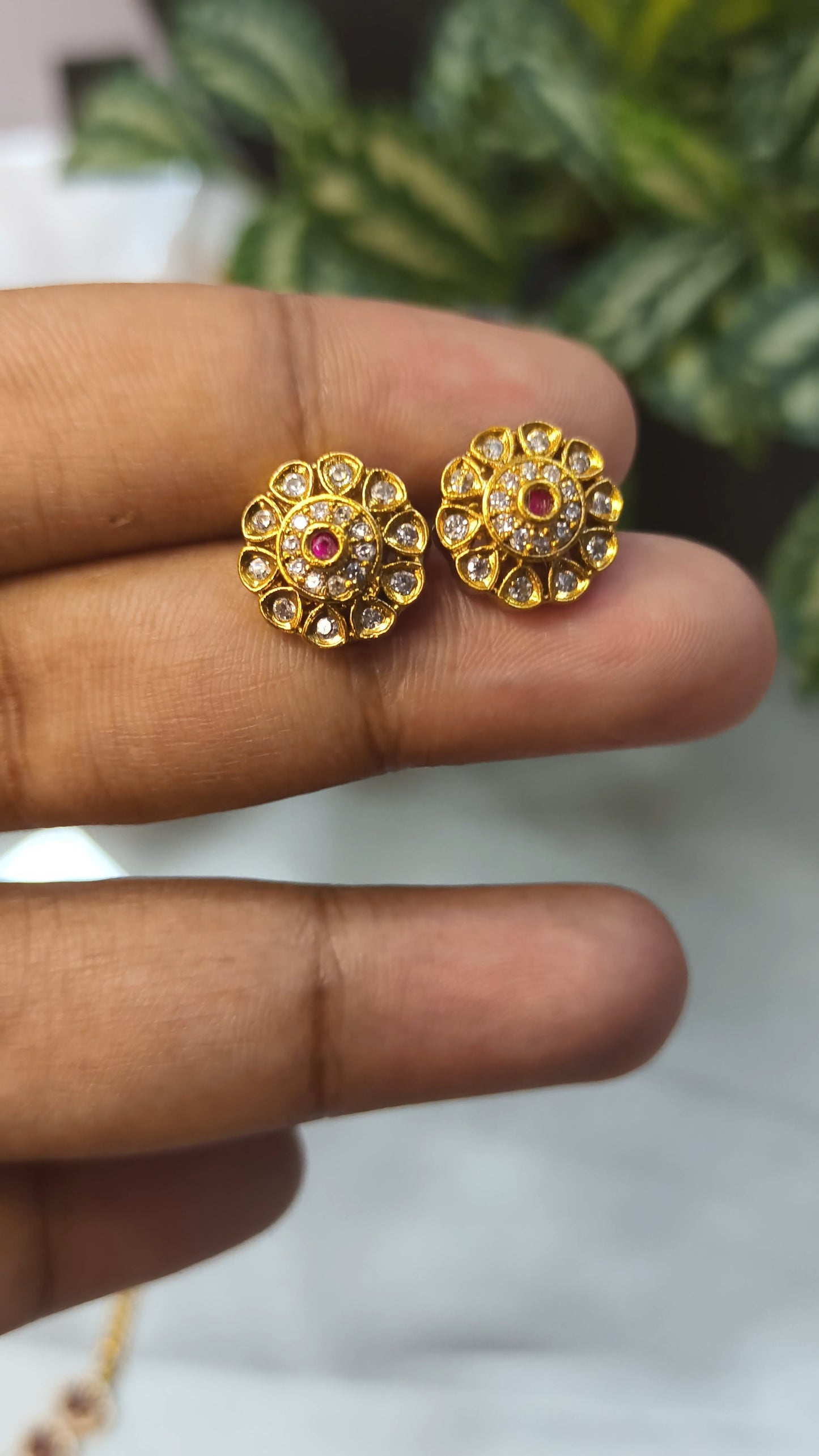 Kanishka - Premium Matt finished AD Necklace-Pink