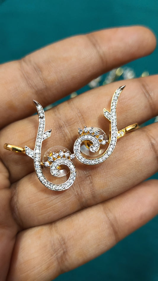 Mythra – Diamond Replica Bluetooth Style CZ Earrings V3