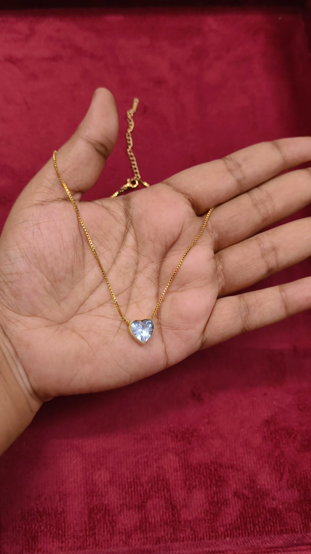Prema - Crystal Heart Antitarnish Chain
