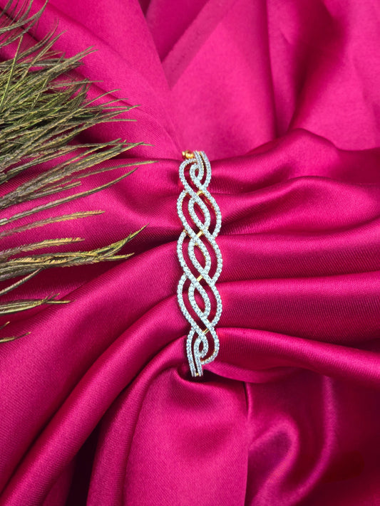 Iniya - Premium CZ American Diamond Bracelet (Size 2.4 & 2.6) V13
