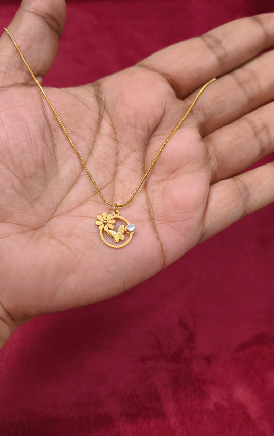 Prema - Floral Butterfly Antitarnish Chain