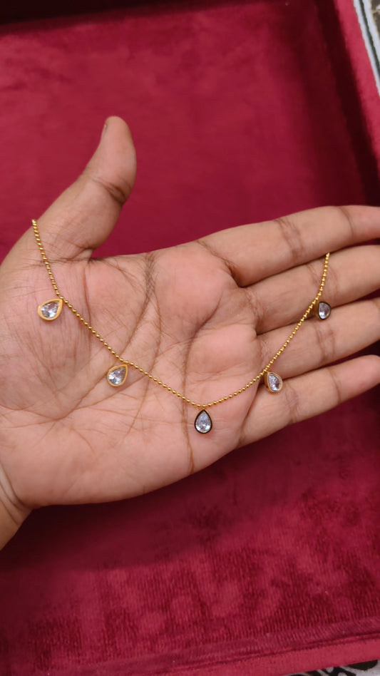 Prema - AD Drop pendant Antitarnish Necklace