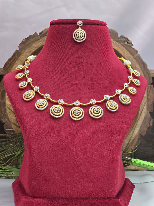 Vanathi - Premium Diamond Replica Necklace set